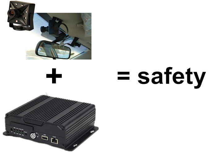 SD Card 4 Channel Video mobile dvr for vehicles With Night Vision Camera